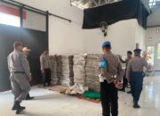 Personil Polres Bima Kota Lakukan CIPKON OMB dan Mengecek Logistik Pemilu di Gudang KPU Kota Bima