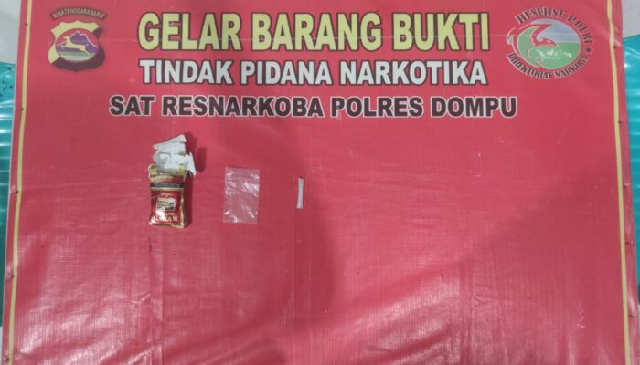 Terciduk, Pengedar Sabu di Soritatanga di Gelandang ke Mapolres Dompu