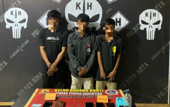 Ngaku Sumber Sabu dari Bandar Tahanan Lapas Lotim, Kawanan Pengedar Ini Digerebek Tim Kaisar Hitam Polres Bima Kota