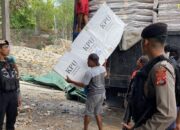 1840 PCS Bilik Pemungutan Suara Tiba di Gudang Logistik KPU, Satgas Preventif /Sat Samapta Polres Bima Laksanakan Pengamanan