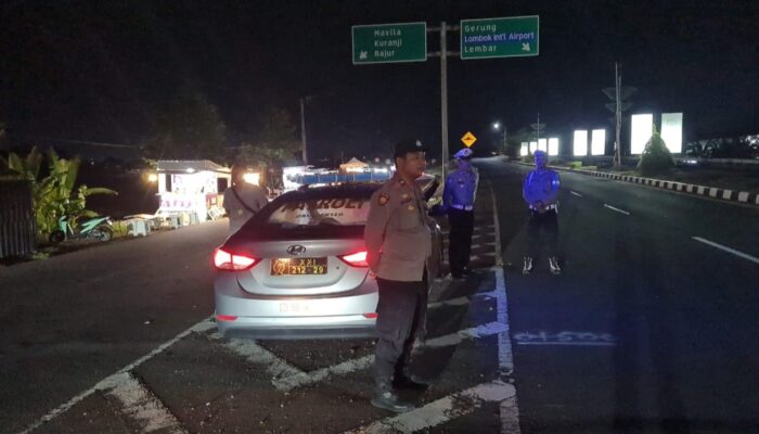 Patroli Blue Light: Upaya Polsek Kediri Jaga Keamanan Lombok Barat