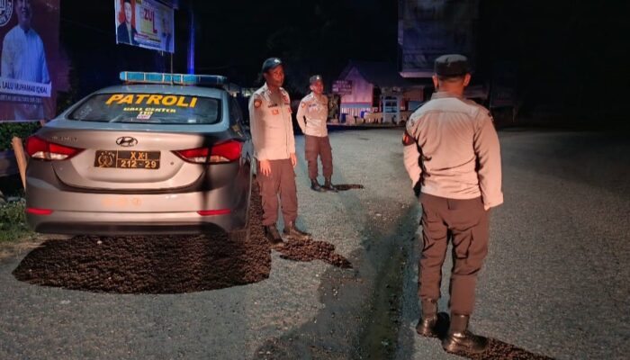 Patroli Blue Light Polsek Kediri Cegah Kejahatan di Perbatasan Lombok