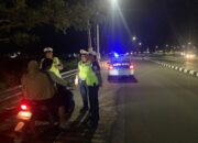 Patroli Malam Intensif Satlantas Amankan Bypass BIL Lombok Barat