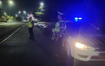 Patroli Malam Polres Lombok Barat Menjaga Ketertiban dan Keamanan di Jalur Utama