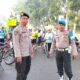 Personel Gabungan Polres Bima Kota Amankan Jalur Titik Start Fun Bike Festival Sangiang Api