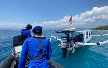 Sat Polairud Polres Lombok Utara Laksanakan Patroli Laut di Perairan Gili Meno