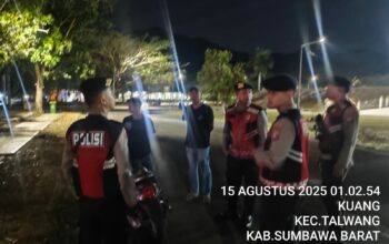 Patroli Rutin Jaga Kamtibmas Kondusif di Wilayah Hukum Polres Sumbawa Barat.