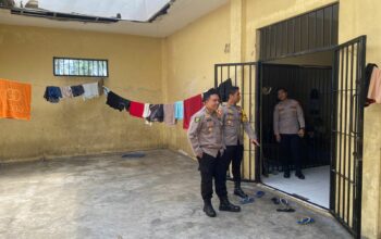Kapolres Lombok Utara Dampingi Kabid Dokkes Polda NTB Laksanakan Pengecekan Tahanan di Rutan Polres