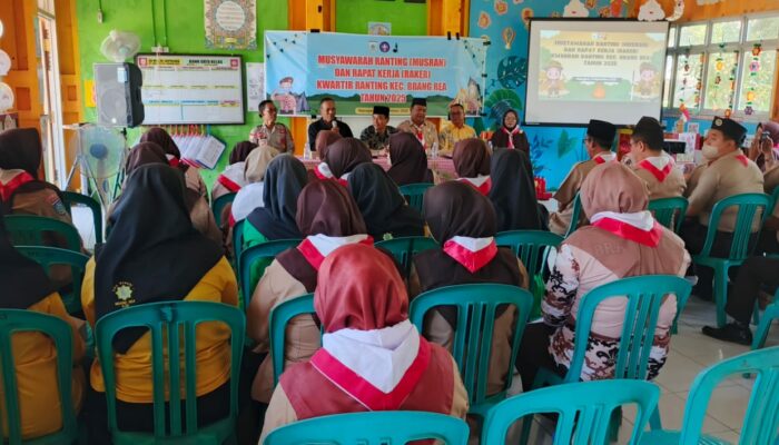 Bripka Aidul Fikri Hadiri Musyawarah dan Rapat Kwartir Ranting Gerakan Pramuka Kecamatan Brang Rea