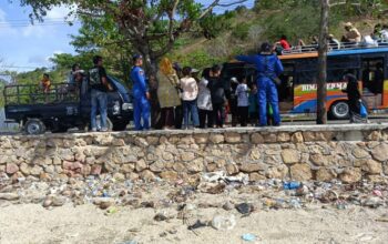 Satpolairud Polres Bima PAM Wisata, Menjamin Kenyamanan Masyarakat Yang Menikmati Libur Akhir Pekan di Pantai Kalaki