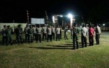 Jaga Sitkamtibmas Kondusif Polsek Monta, TNI dan Sat Pol PP Menggelar Patroli Gabungan