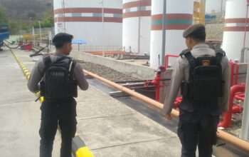 Unit Obvit Sat Samapta Polres Bima Kota Laksanakan Pengamanan dan Patroli di PLTMG Bonto Bima