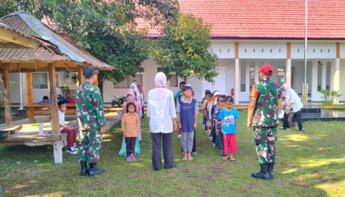 Babinsa Didik Siswa Sekolah Rakyat Dasar dengan Semangat Bela Negara