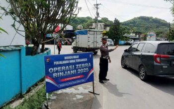 Sat Lantas Lobar Intensifkan Operasi Zebra Rinjani 2025 di Lembar
