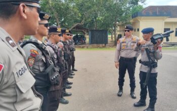 Sat Samapta Polres Bima Kota Gelar Latihan Menembak Gas Air Mata (Flashball) Bersama Sat Brimob Kompi C Polda NTB