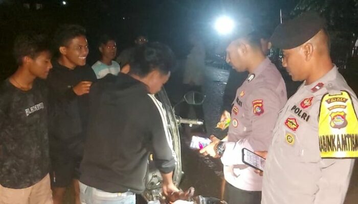 Polsek Wawo Gelar Patroli Blue Light dalam Rangka Cooling System Kamtibmas