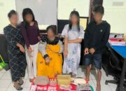 PENGGEREBEKAN BESAR-BESARAN DI KAMPUNG RAWAN NARKOBA, LIMA TERDUGA PELAKU SABU DIAMANKAN SATRESNARKOBA POLRES DOMPU