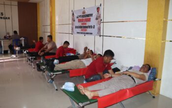 Polres Loteng Gelar Donor Darah dalam Rangka Hari Jadi Intelkam Polri ke-80.