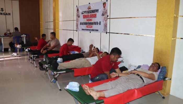 Polres Loteng Gelar Donor Darah dalam Rangka Hari Jadi Intelkam Polri ke-80.