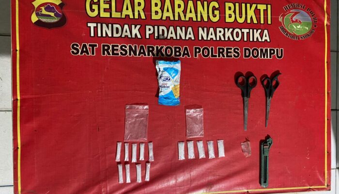 Polres Dompu Ungkap Peredaran Gelap Sabu di Kecamatan Pekat, Barang Bukti 12,07 Gram Diamankan