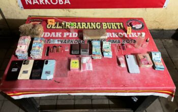 Sat Resnarkoba Polres Bima Kota Amankan Tiga Terduga Pelaku Narkotika di Dua TKP