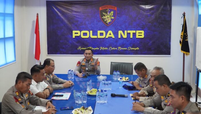 Ditpolairud Polda NTB Gelar Analisa dan Evaluasi Kinerja Bersama Kasat Polairud Polres Jajaran dan Komandan Kapal Polisi.