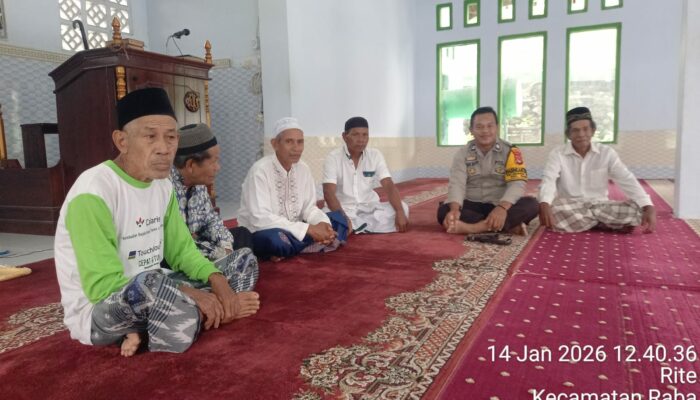 Bhabinkamtibmas Polres Bima Kota Sambang Warga dan Tokoh Agama, Sampaikan Himbauan Kamtibmas