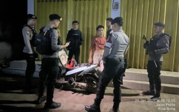 Antisipasi 3C, Unit Turjawali Sat Samapta Polres Bima Kota Gelar Patroli Dini Hari