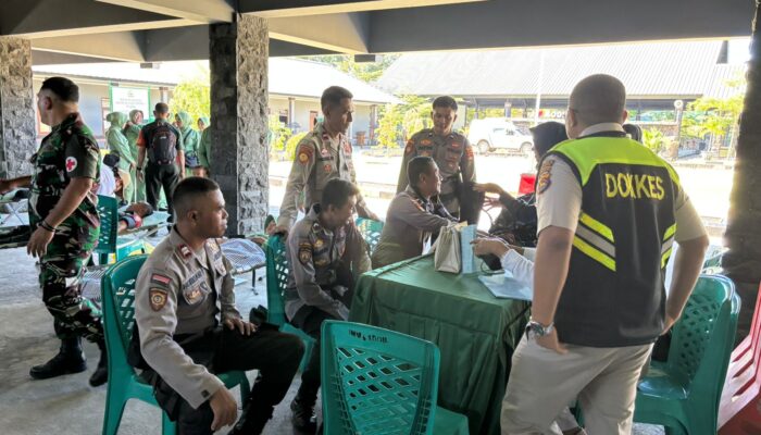 Polres Bima Kota Berpartisipasi dalam Donor Darah HUT ke-80 Persit Kartika Chandra Kirana