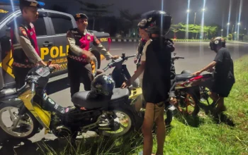 Cegah Kriminalitas, Sat Samapta Polres Lobar Sisir Jalur Bypass BIL