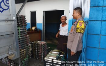 Bhabinkamtibmas Desa Peresak Lakukan Koordinasi dan Kontrol Pendistribusian di SPPG Boak