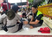 Biddokkes Polda NTB Siaga Dampingi Long March dan Pembaretan Bintara Remaja