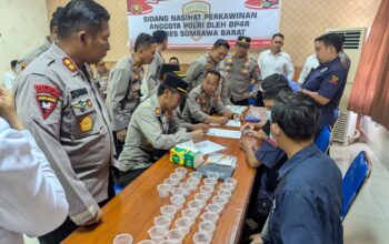 Tegas Perangi Narkoba, Polres Sumbawa Barat Lakukan Tes Urine