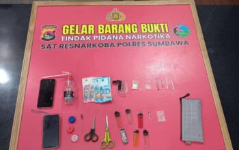 Gerebek Kamar Kos di Labuhan Badas, Sat Resnarkoba Polres Sumbawa Amankan Tiga Terduga Pelaku dan 5,20 Gram Sabu