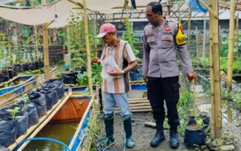 Bhabinkamtibmas Desa Bajur Gerakkan Ekonomi Kreatif Lewat Pemanfaatan Lahan Sempit