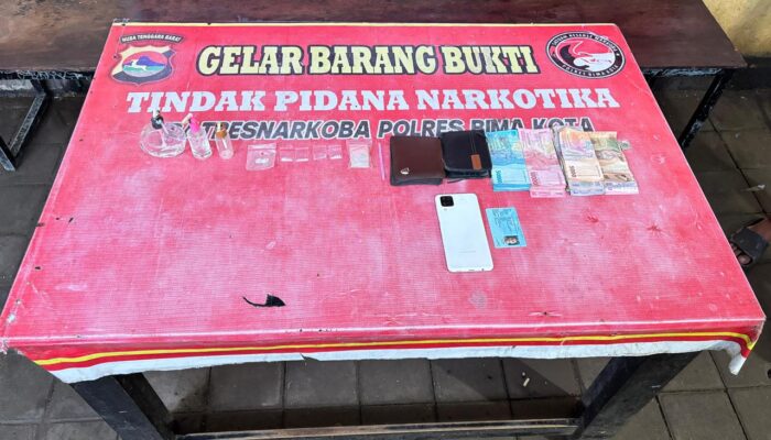 Transaksi Shabu Digagalkan, Dua Orang Diamankan Sat Resnarkoba Polres Bima Kota
