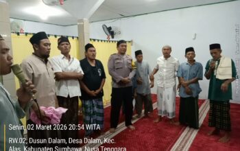 Wujudkan Ramadan Damai, Polsek Alas Intensifkan Patroli Kerukunan Umat Beragama di Musholah Al-Ikhlas