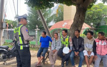 Satlantas Menyapa, Unit Kamsel Satlantas Polres Bima Kabupaten Sosialisasi Mudik Aman Keluarga Bahagia