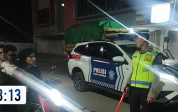 Blue Light Patrol Sat Lantas Polres Bima Kota, Jaga Ketertiban Lalu Lintas Malam Hari