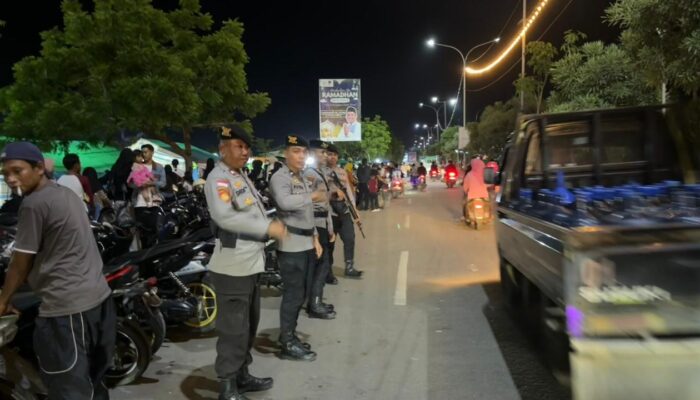 Sat Samapta Polres Bima Kota Patroli dan Amankan Pasar Ramadhan di Amahami