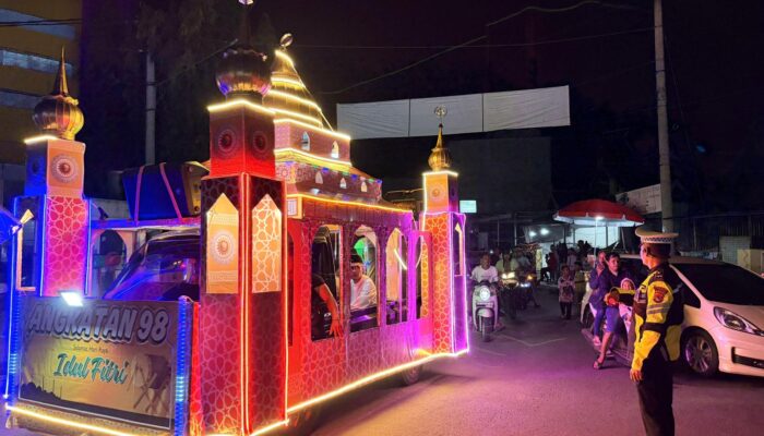 PAWAI TAKBIR KELILING IDUL FITRI 1447 H DI DOMPU BERLANGSUNG MERIAH, AMAN DAN KONDUSIF