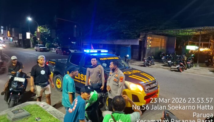 Blue Light Patrol Polsek Rasbar Intensifkan Pengamanan, Cegah Gangguan Kamtibmas