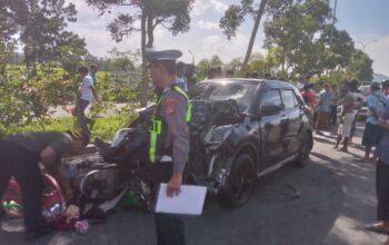Polres Lombok Tengah Tangani Kecelakaan Lalu Lintas di Jalan Bypass Pujut.   ‎  ‎