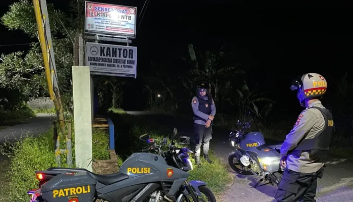 Jaga Keamanan Pemukiman, Patroli Perintis Presisi Polres Lombok Barat Sisir Wilayah Lembar