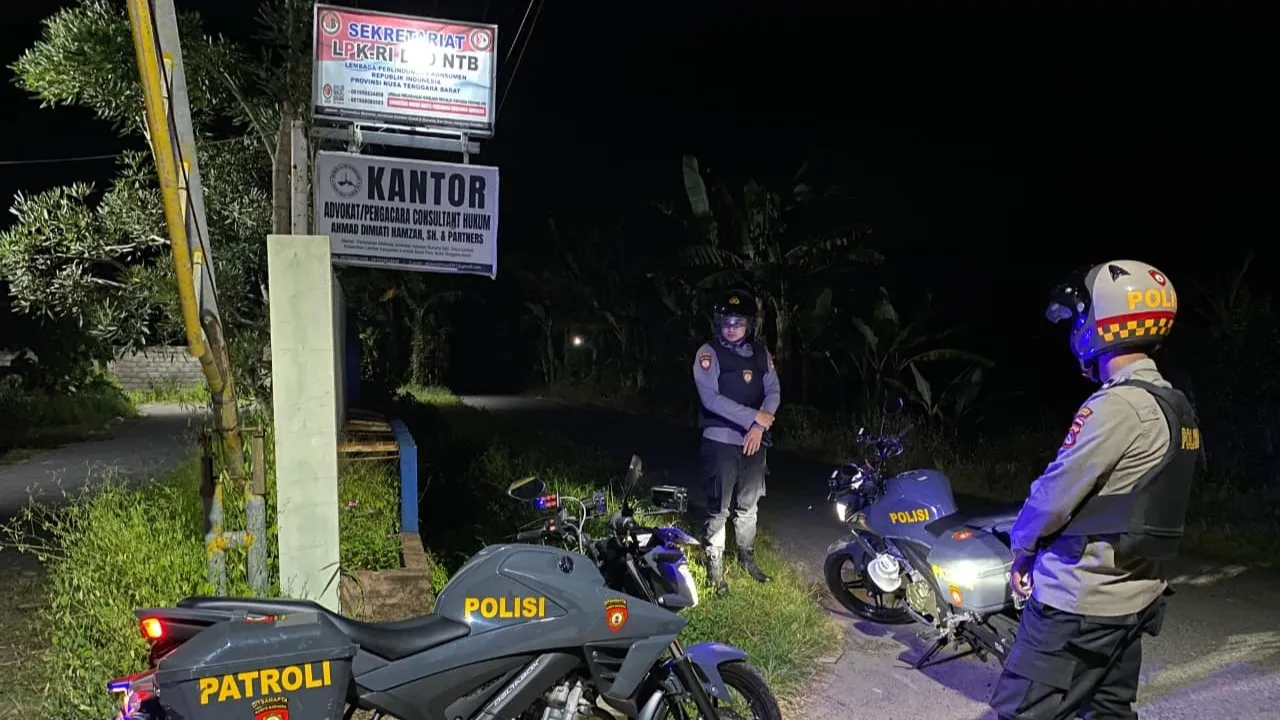 Jaga Keamanan Pemukiman, Patroli Perintis Presisi Polres Lombok Barat Sisir Wilayah Lembar