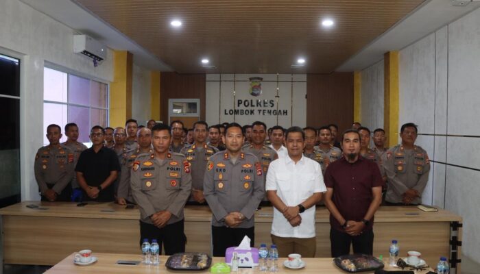 Polres Loteng Terima Pembekalan dari Kasatgaswil NTB Densus 88 AT Polri tentang Pencegahan Terorisme