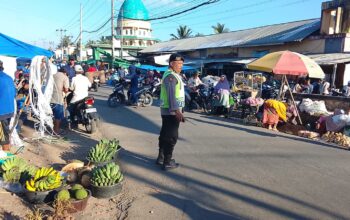 Polsek Batukliang Intensifkan Pengamanan Rawan Pagi di Pasar Barabali