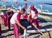 Pantai Tanjung Karang Jadi Sasaran Kegiatan Bersih Pantai Ditpolairud Polda NTB