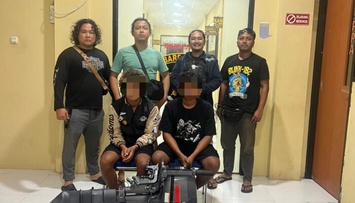 Polres Lombok Utara Ungkap Pencurian Mesin Boat, Dua Pelaku dan Penadah Diamankan