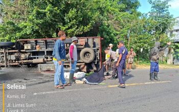 Kecelakaan Maut di Jalan Lintas Sumbawa-Bima: Truk Engkel Terbalik Usai Tabrak Motor, Satu Remaja Meninggal Dunia